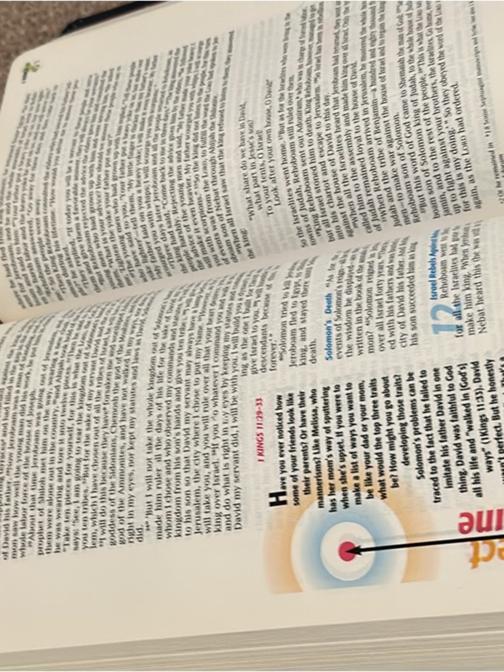 Teen Study Bible in Navy bonded Leather - Picture 3 of 8